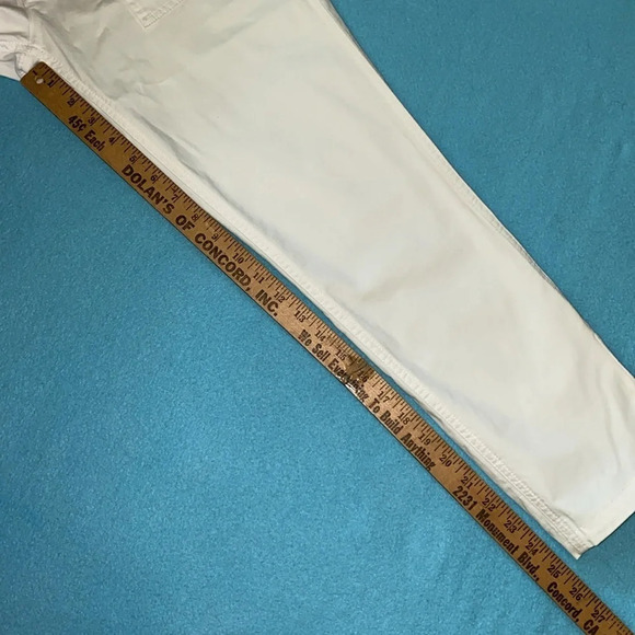 BANANA REPUBLIC Ryan Fit side ankle zippers white 4 pockets straight leg size 6 - Picture 13 of 13